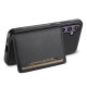 For Samsung Galaxy S24+ 5G Calf Texture Card Bag Design Full Coverage Phone Case(Black)