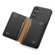 For Samsung Galaxy S24+ 5G Calf Texture Card Bag Design Full Coverage Phone Case(Black)