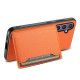 For Samsung Galaxy S24+ 5G Calf Texture Card Bag Design Full Coverage Phone Case(Orange)
