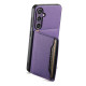 For Samsung Galaxy S24+ 5G Calf Texture Card Bag Design Full Coverage Phone Case(Purple)