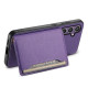 For Samsung Galaxy S24+ 5G Calf Texture Card Bag Design Full Coverage Phone Case(Purple)