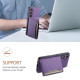 For Samsung Galaxy S24+ 5G Calf Texture Card Bag Design Full Coverage Phone Case(Purple)