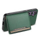 For Samsung Galaxy S24+ 5G Calf Texture Card Bag Design Full Coverage Phone Case(Green)