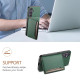 For Samsung Galaxy S24+ 5G Calf Texture Card Bag Design Full Coverage Phone Case(Green)