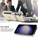 For Samsung Galaxy S24+ 5G Elastic Card Bag Ring Holder Phone Case(White)