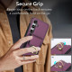 For Samsung Galaxy S24+ 5G Elastic Card Bag Ring Holder Phone Case(Purple)