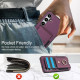 For Samsung Galaxy S24+ 5G Elastic Card Bag Ring Holder Phone Case(Purple)