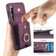 For Samsung Galaxy S24+ 5G Elastic Card Bag Ring Holder Phone Case(Purple)