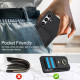 For Samsung Galaxy S24+ 5G Elastic Card Bag Ring Holder Phone Case(Black)