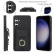 For Samsung Galaxy S24+ 5G Elastic Card Bag Ring Holder Phone Case(Black)