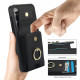 For Samsung Galaxy S24+ 5G Elastic Card Bag Ring Holder Phone Case(Black)