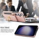 For Samsung Galaxy S24+ 5G Elastic Card Bag Ring Holder Phone Case(Rose Gold)