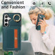 For Samsung Galaxy S24+ 5G Crossbodys Wallet Bag Ring Holder Leather Phone Case(Green)