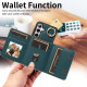 For Samsung Galaxy S24+ 5G Crossbodys Wallet Bag Ring Holder Leather Phone Case(Green)