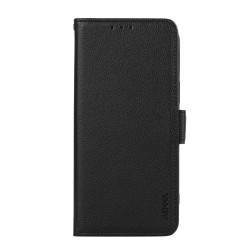 For Samsung Galaxy S23 5G ABEEL Side-Magnetic Litchi Pattern Leather RFID Phone Case(Black)