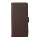 For Samsung Galaxy S23 5G ABEEL Side-Magnetic Litchi Pattern Leather RFID Phone Case(Brown)