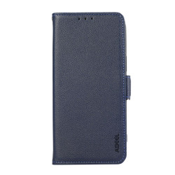 For Samsung Galaxy S23 5G ABEEL Side-Magnetic Litchi Pattern Leather RFID Phone Case(Blue)