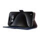 For Samsung Galaxy S23 5G ABEEL Side-Magnetic Litchi Pattern Leather RFID Phone Case(Blue)