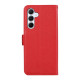 For Samsung Galaxy S24+ 5G ABEEL Side-Magnetic Litchi Pattern Leather RFID Phone Case(Red)