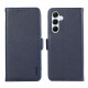 For Samsung Galaxy S24+ 5G ABEEL Side-Magnetic Litchi Pattern Leather RFID Phone Case(Blue)