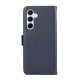 For Samsung Galaxy S24+ 5G ABEEL Side-Magnetic Litchi Pattern Leather RFID Phone Case(Blue)