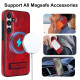 For Samsung Galaxy S24+ 5G Retro Leather Invisible Stand MagSafe Phone Case(Red)