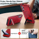 For Samsung Galaxy S24+ 5G Retro Leather Invisible Stand MagSafe Phone Case(Red)