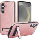For Samsung Galaxy S24+ 5G Retro Leather Invisible Stand MagSafe Phone Case(Rose Gold)