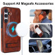 For Samsung Galaxy S24+ 5G Retro Leather Invisible Stand MagSafe Phone Case(Brown)