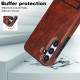For Samsung Galaxy S24+ 5G Retro Leather Invisible Stand MagSafe Phone Case(Brown)