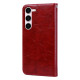 For Samsung Galaxy S24+ Oil Wax Texture Shockproof Flip Leather Phone Case(Red)