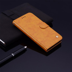 For Samsung Galaxy S24+ Oil Wax Texture Shockproof Flip Leather Phone Case(Yellow)