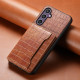For Samsung Galaxy S24+ 5G Crocodile Texture Card Bag Design Full Coverage Phone Case(Brown)