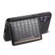 For Samsung Galaxy S24+ 5G Crocodile Texture Card Bag Design Full Coverage Phone Case(Black)