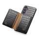 For Samsung Galaxy S24+ 5G Crocodile Texture Card Bag Design Full Coverage Phone Case(Black)