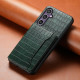 For Samsung Galaxy S24+ 5G Crocodile Texture Card Bag Design Full Coverage Phone Case(Green)