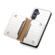 For Samsung Galaxy S24+ 5G Crocodile Texture Card Bag Design Full Coverage Phone Case(White)
