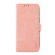 For Samsung Galaxy S23 5G ABEEL Frosted Magnetic RFID Leather Phone Case(Pink)