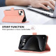 For Samsung Galaxy S23 5G ABEEL Frosted Magnetic RFID Leather Phone Case(Pink)