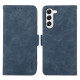 For Samsung Galaxy S23 5G ABEEL Frosted Magnetic RFID Leather Phone Case(Blue)