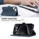 For Samsung Galaxy S23 5G ABEEL Frosted Magnetic RFID Leather Phone Case(Blue)