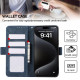 For Samsung Galaxy S23 5G ABEEL Frosted Magnetic RFID Leather Phone Case(Blue)