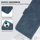 For Samsung Galaxy S23 5G ABEEL Frosted Magnetic RFID Leather Phone Case(Blue)