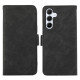 For Samsung Galaxy S24+ 5G ABEEL Frosted Magnetic RFID Leather Phone Case(Black)