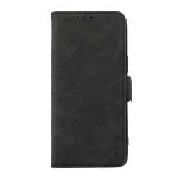 For Samsung Galaxy S24+ 5G ABEEL Frosted Magnetic RFID Leather Phone Case(Black)