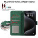 For Samsung Galaxy S24+ 5G ABEEL Frosted Magnetic RFID Leather Phone Case(Green)