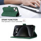 For Samsung Galaxy S24+ 5G ABEEL Frosted Magnetic RFID Leather Phone Case(Green)