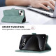 For Samsung Galaxy S24+ 5G ABEEL Frosted Magnetic RFID Leather Phone Case(Cyan)