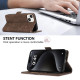 For Samsung Galaxy S24+ 5G ABEEL Frosted Magnetic RFID Leather Phone Case(Brown)