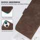 For Samsung Galaxy S24+ 5G ABEEL Frosted Magnetic RFID Leather Phone Case(Brown)